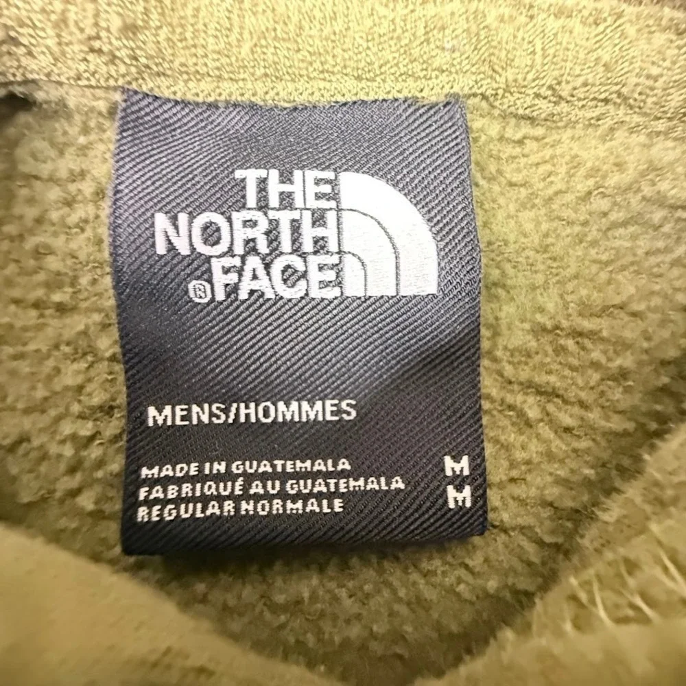 The North Face Mens Olive Green Graphic Box Logo Pullover Hoodie Medium
